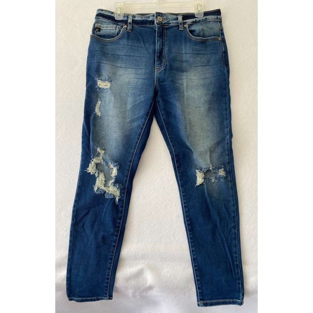 Kancan Jeans Womens 13/30 Distressed Holes KC8562HD Denim EUC - Picture 1 of 9